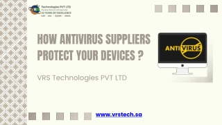 how antivirus suppliers protect your devices