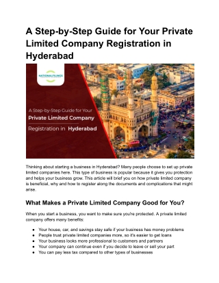 Private limited company registration in Hyderabad - Google Docs