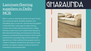 Why You Should Choose Laminate Flooring from Trusted Laminate Flooring Suppliers
