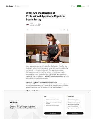 What Are the Benefits of Professional Appliance Repair in South Surrey