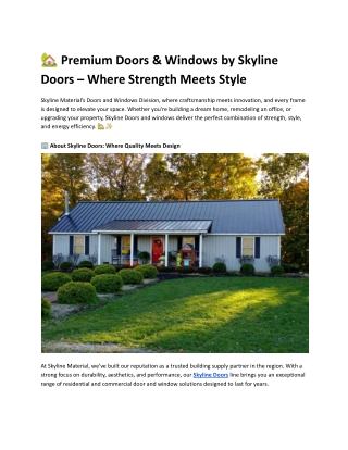 premium doors windows by skyline doors where