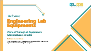 Cement Testing Lab Equipments Manufacturers in India