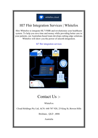 hl7 fhir integration services whitefox