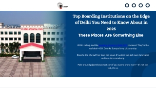 Top Boarding Institutions on the Edge of Delhi You Need to Know About in 2025