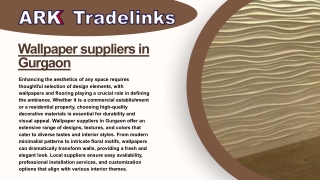 Creating a Unique Look with Various Options from Wallpaper Suppliers in Gurgaon