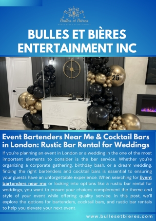 _Event Bartenders Near Me & Cocktail Bars in London  Rustic Bar Rental for Weddings