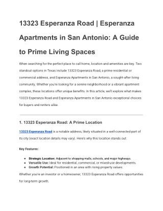 13323 Esperanza Road _ Esperanza Apartments in San Antonio_ A Guide to Prime Living Spaces