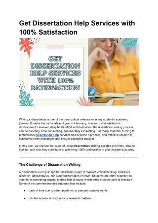 get dissertation help services with
