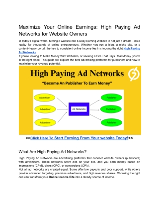 maximize your online earnings high paying