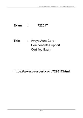 download the latest 72201t exam dumps