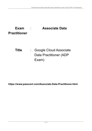 download the latest associate data practitioner
