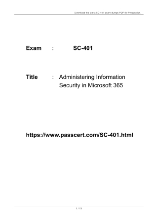 download the latest sc 401 exam dumps