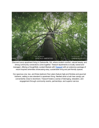 Treesort Apartments in Gainesville, GA – Where Nature Meets Modern Living