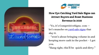 How Eye Catching Yard Sale Signs can Attract Buyers and Bosst Business Revenue in 2025