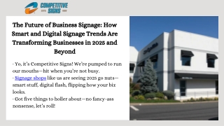 The Future of Business Signage How Smart and Digital Signage Trends Are Transforming Businesses in 2025 and Beyond