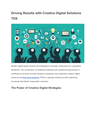 driving results with creative digital solutions