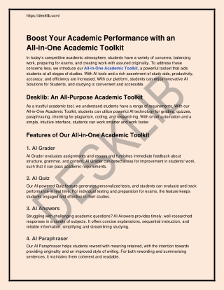 Boost Your Academic Performance with an All-in-One Academic Toolkit -PDF