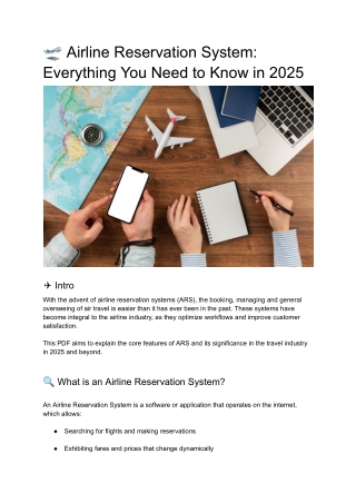 Airline Reservation System-Everything You Need to Know in 2025