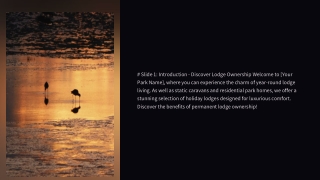 slide 1 introduction discover lodge ownership