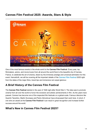 Cannes Film Festival 2025 Awards, Stars and Style