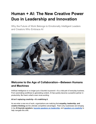 Human + AI: The New Creative Power Duo in Leadership and Innovation