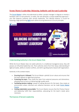 scrum master leadership balancing authority