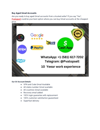 15 Best Sites to Buy Gmail Accounts (PVA & Aged)