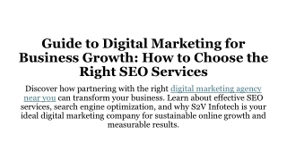 s2vinfotech Digital Marketing for Business Growth