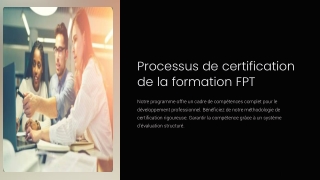 processus de certification de la formation fpt