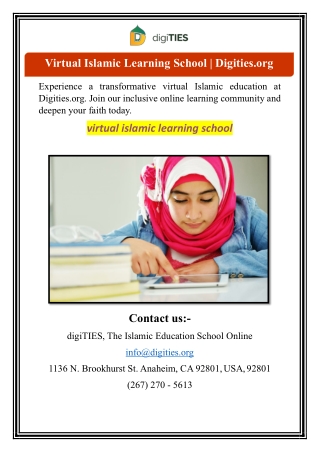 virtual islamic learning school digities org