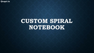 Custom Spiral Notebook