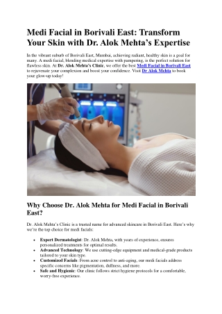 Medi Facial in Borivali East