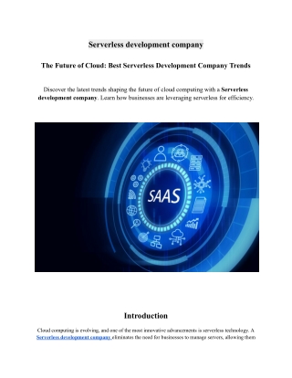 Serverless development company
