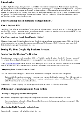 Leading Tips for Optimizing Your Google Resident Organization Listings for Bette