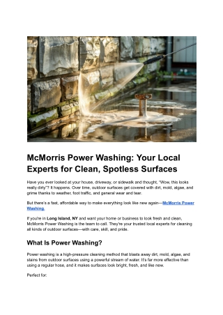 Post 13 - McMorris Power Washing_ Your Local Experts for Clean, Spotless Surfaces