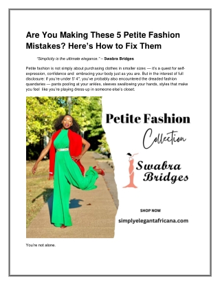 are you making these 5 petite fashion mistakes