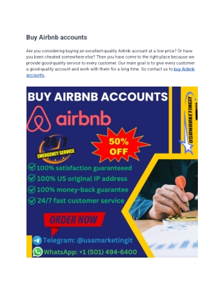 Where to Buy Verified Airbnb Accounts with Instant Access