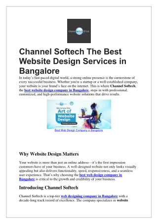 channel softech the best website design services