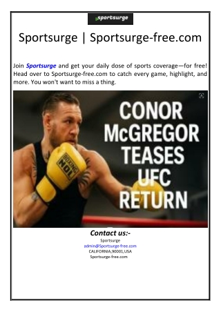 Sportsurge | Sportsurge-free.com