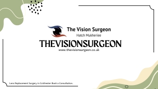 Lens Replacement Surgery in Colchester Book a Consultation