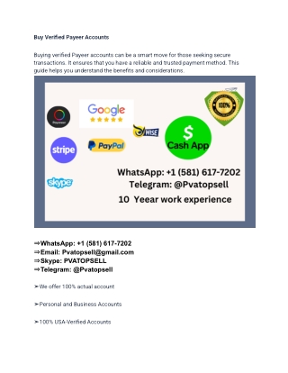 buy verified payeer accounts