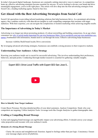 Get Ahead with the Best Advertising Strategies from Social Cali