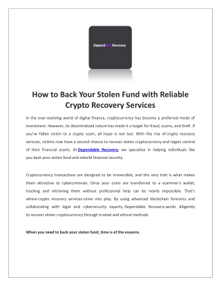 Forex scam recovery services