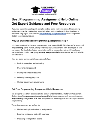 Best Programming Assignment Help Online_ Get Expert Guidance and Free Resources
