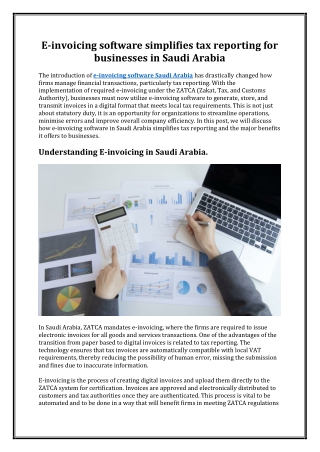 E-invoicing software simplifies tax reporting for businesses in Saudi Arabia