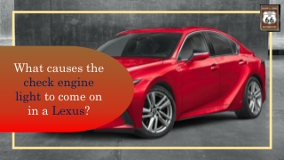 What causes the check engine light to come on in a Lexus