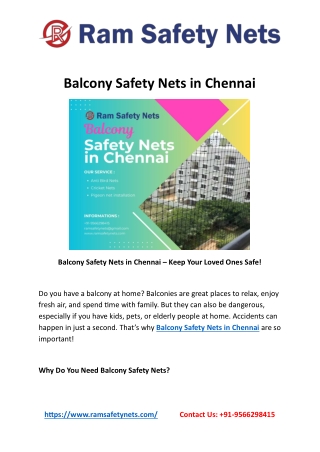Safety Nets in Chennai