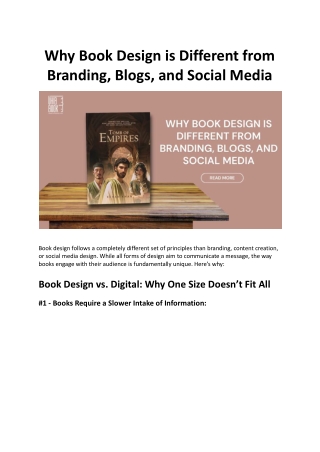 why book design is different from branding blogs