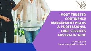 Most Trusted Continence Management Plans & Professional Care Services Australia-Wide