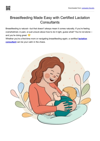 Breastfeeding Made Easy with Certified Lactation